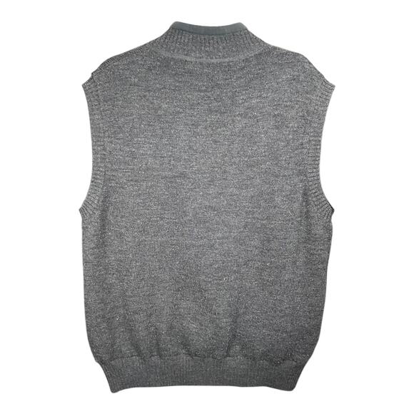 ORVIS Mens 100% Wool Vest 1/4 Zip and Shooting Patch on Shoulder Gray Large - Picture 3 of 9